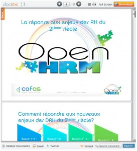Téléchargez la présentation de Open HRM (PDF 26p 4.5Mo) Téléchargez la présentation de Open HRM (PDF 26p 4.5Mo)