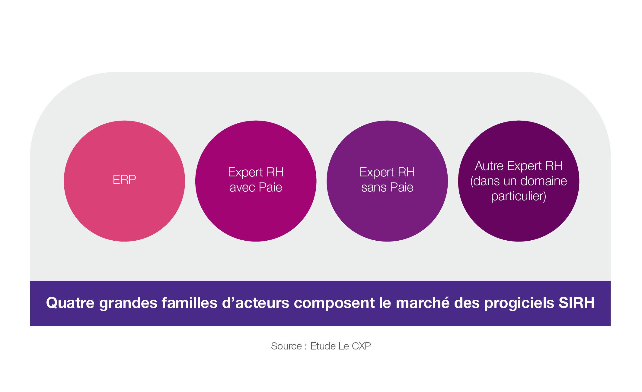 4 grandes familles d'acteurs SIRH